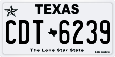 TX license plate CDT6239