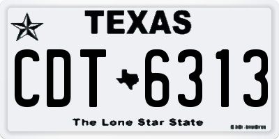 TX license plate CDT6313