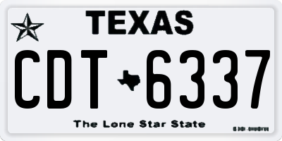TX license plate CDT6337