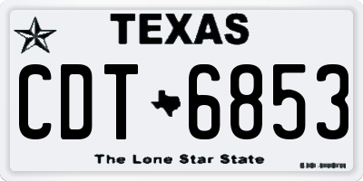 TX license plate CDT6853