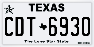 TX license plate CDT6930