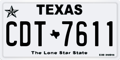 TX license plate CDT7611
