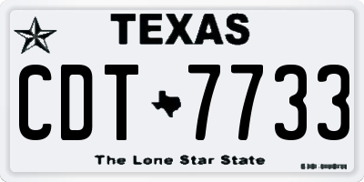 TX license plate CDT7733