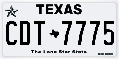 TX license plate CDT7775