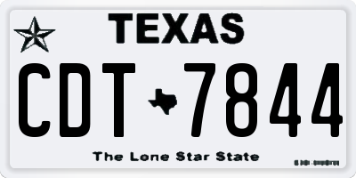 TX license plate CDT7844
