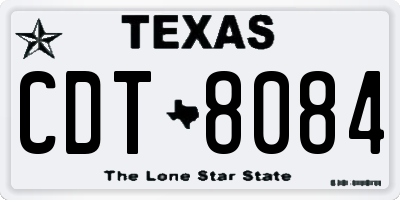 TX license plate CDT8084