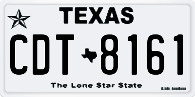 TX license plate CDT8161