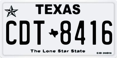 TX license plate CDT8416