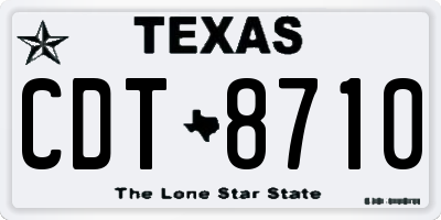 TX license plate CDT8710