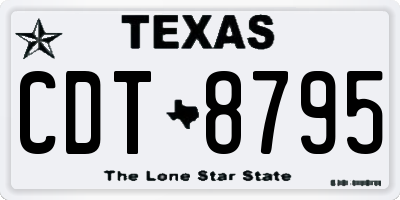 TX license plate CDT8795