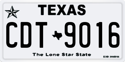 TX license plate CDT9016
