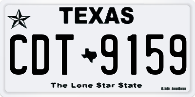 TX license plate CDT9159