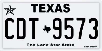 TX license plate CDT9573