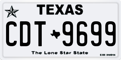 TX license plate CDT9699