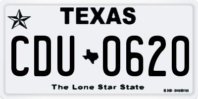 TX license plate CDU0620