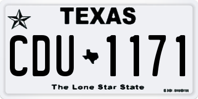 TX license plate CDU1171