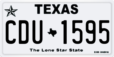 TX license plate CDU1595