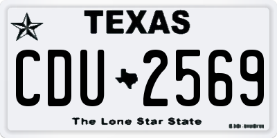 TX license plate CDU2569