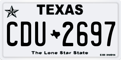 TX license plate CDU2697