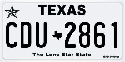 TX license plate CDU2861