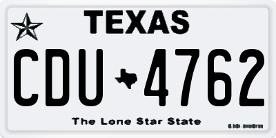 TX license plate CDU4762