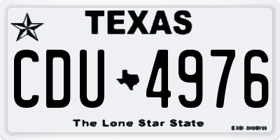TX license plate CDU4976