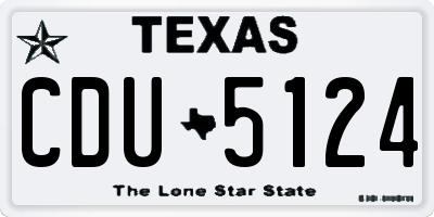 TX license plate CDU5124