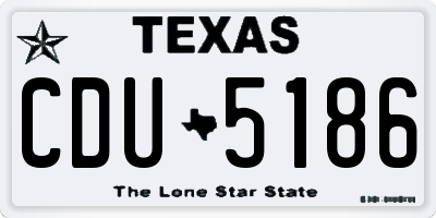 TX license plate CDU5186