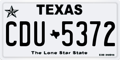 TX license plate CDU5372
