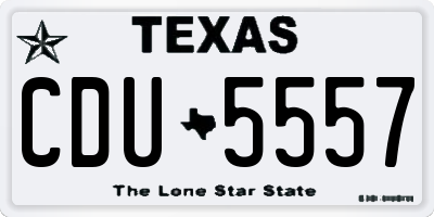 TX license plate CDU5557
