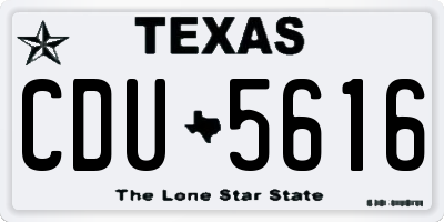 TX license plate CDU5616