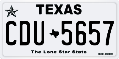 TX license plate CDU5657