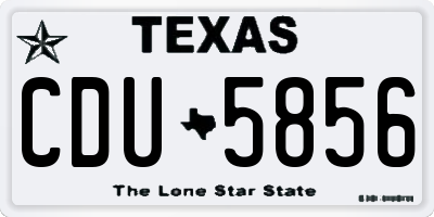 TX license plate CDU5856