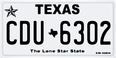 TX license plate CDU6302