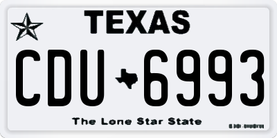 TX license plate CDU6993