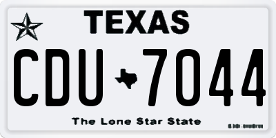 TX license plate CDU7044