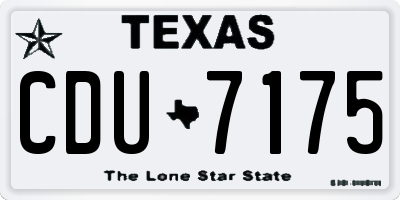 TX license plate CDU7175