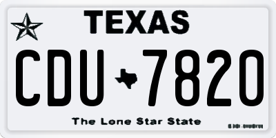 TX license plate CDU7820
