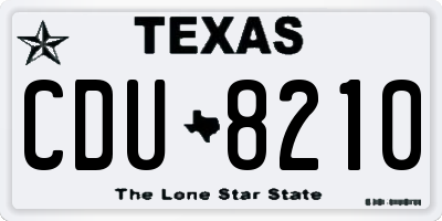 TX license plate CDU8210