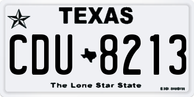 TX license plate CDU8213