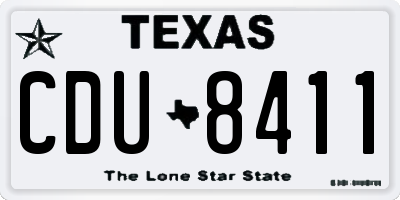 TX license plate CDU8411