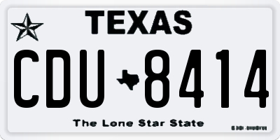 TX license plate CDU8414