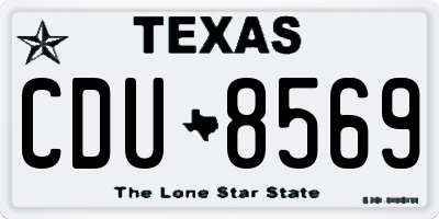 TX license plate CDU8569