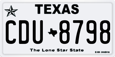 TX license plate CDU8798