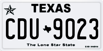 TX license plate CDU9023