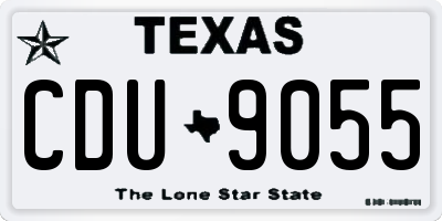 TX license plate CDU9055