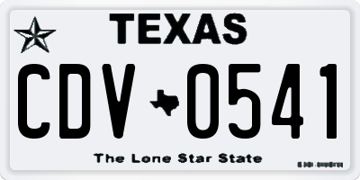 TX license plate CDV0541