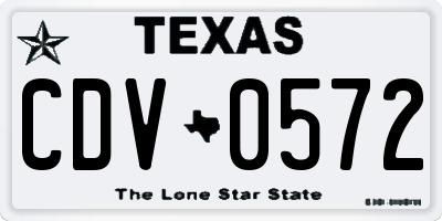 TX license plate CDV0572