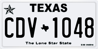 TX license plate CDV1048