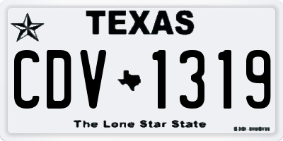 TX license plate CDV1319